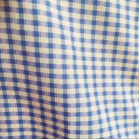 Elie Blue White Check L/S Square Button Down Shirt - Picture 9 of 12